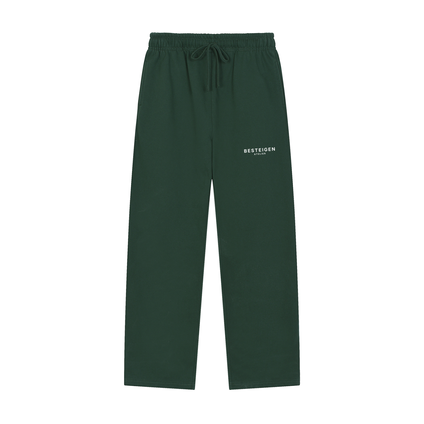 Solid Color Straight-Leg Sweatpants