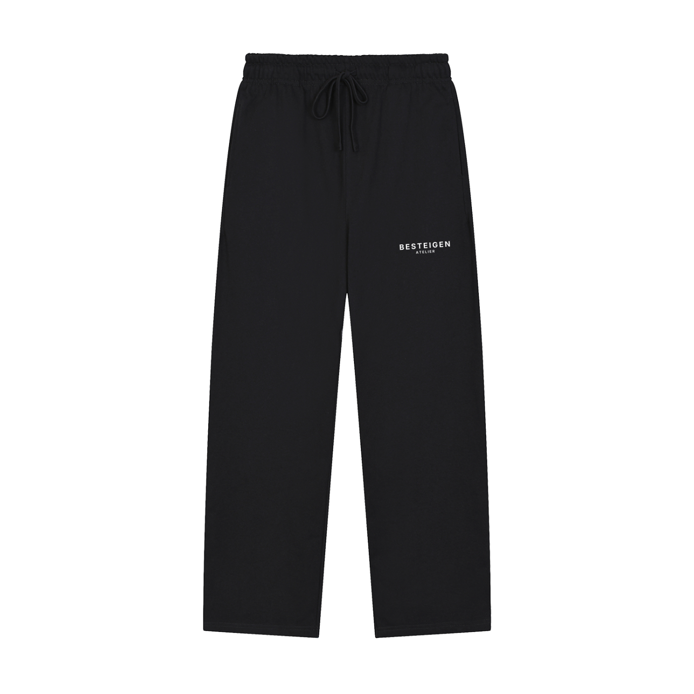 Solid Color Straight-Leg Sweatpants