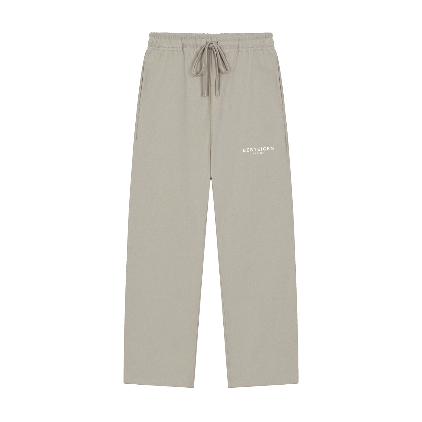 Solid Color Straight-Leg Sweatpants