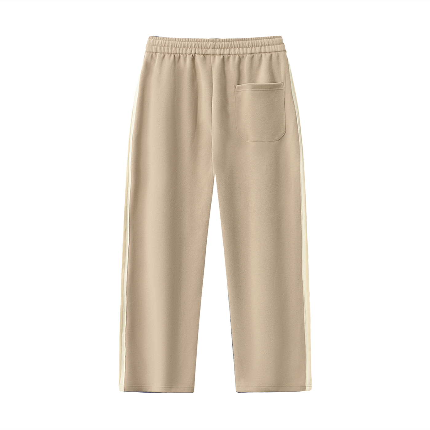 Contrast Side-Stripe Straight-Leg Pants